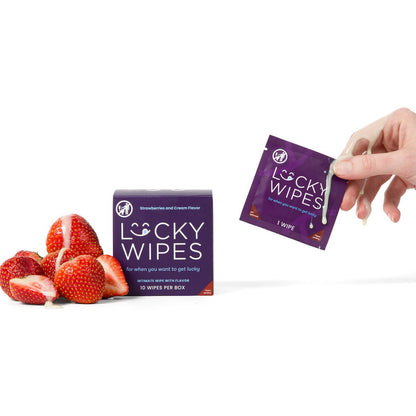 Sweetums Lucky Wipes Strawberries & Cream Flavor 10-Pack