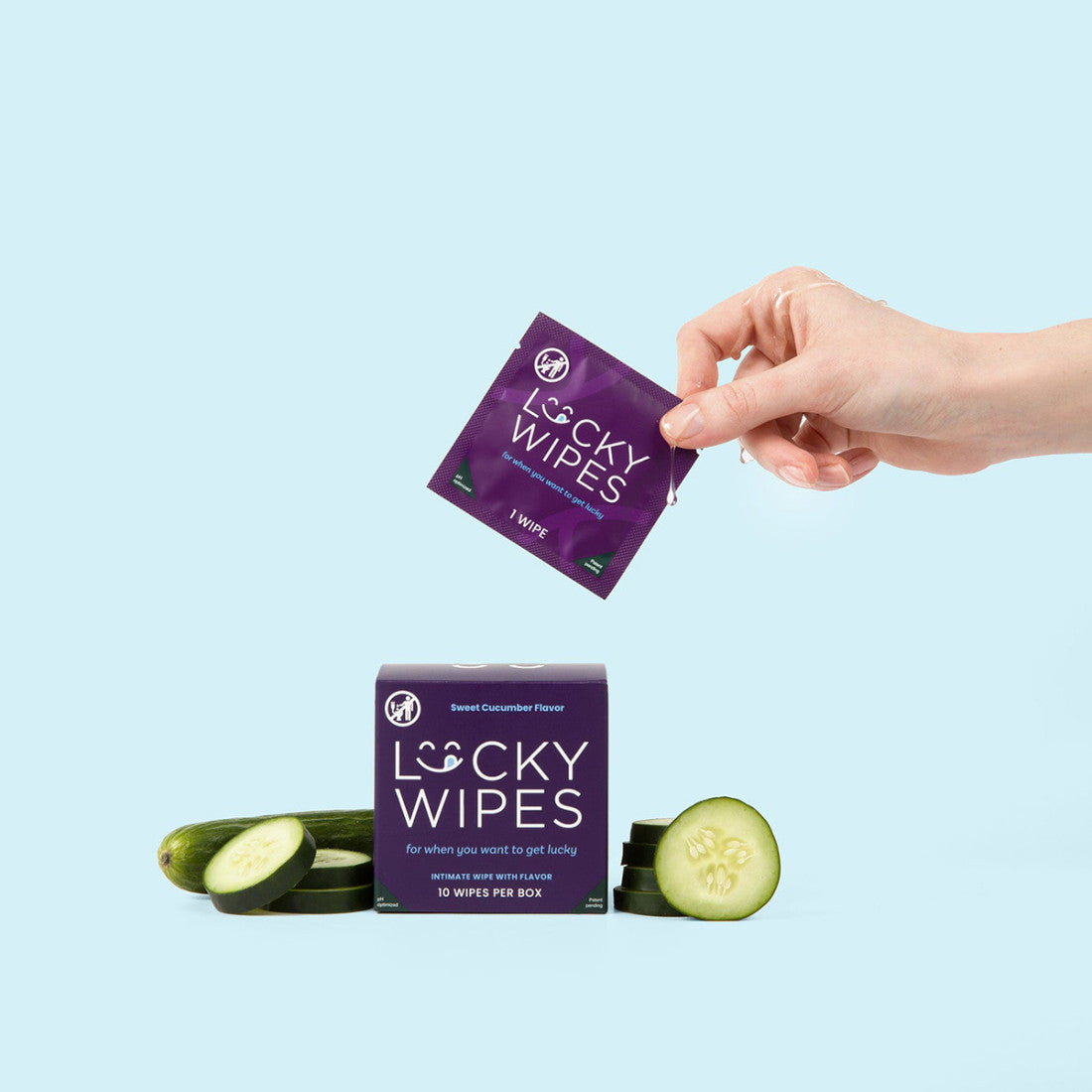 Sweetums Lucky Wipes Cucumber Flavor 10-Pack